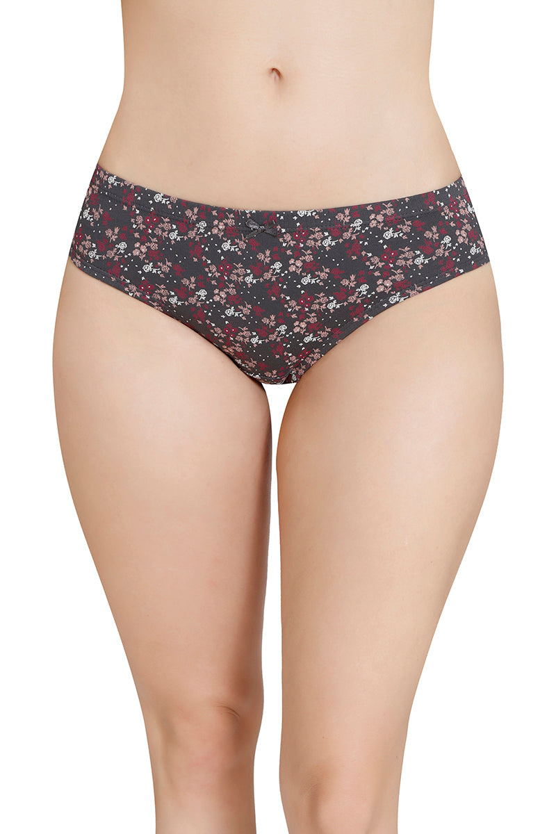 Inner Elastic Printed Mid Rise Bikini Panty (Pack of 3)