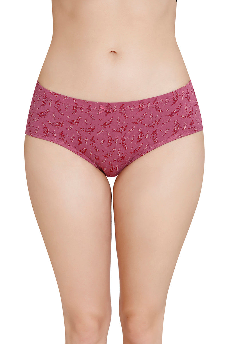 Inner Elastic Printed Mid Rise Hipster Panty (Pack of 3)