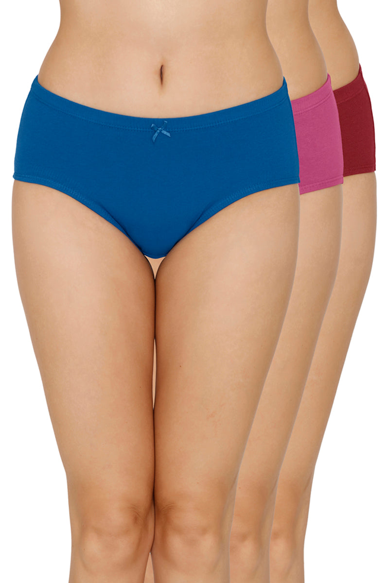 Inner Elastic Full Coverage Mid Rise Hipster Panty (Pack of 3) - Image 1 of 7