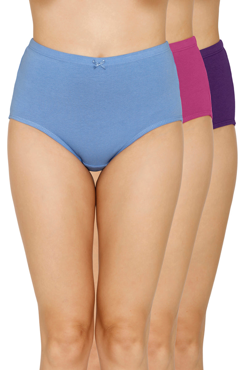 Inner Elastic Full Coverage High Rise Full Brief Panty (Pack of 3)
