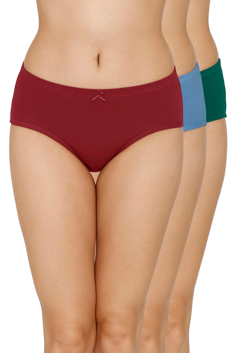 Inner Elastic Full Coverage Mid Rise Hipster Panty (Pack of 3) - Image 1 of 7