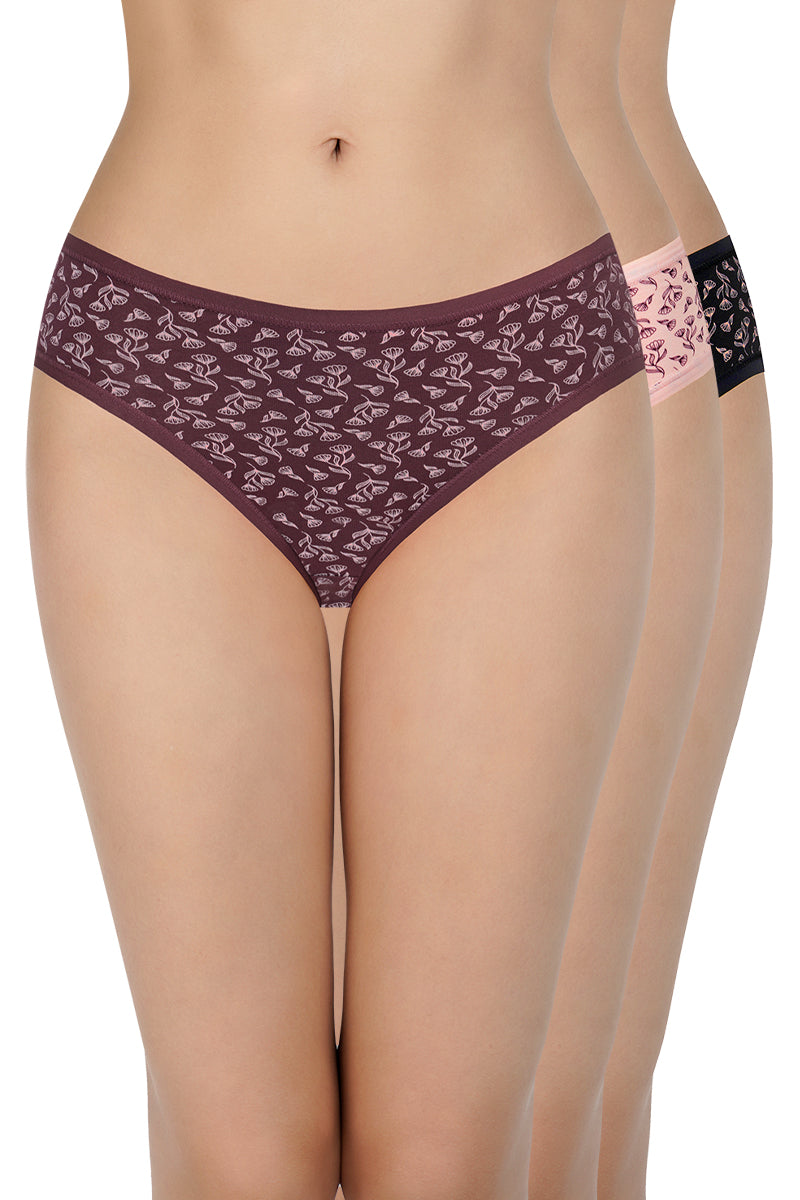 Print Low Rise Bikini Panties (Pack of 3) - Image 1 of 7