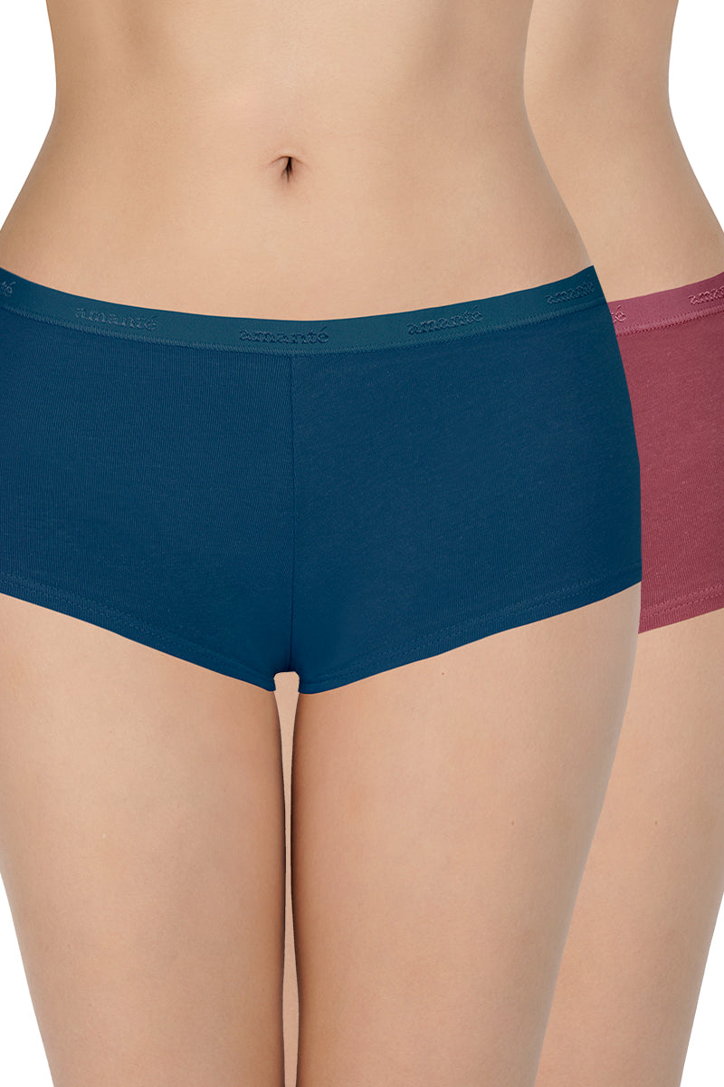 Solid Low Rise Boyshort Panties (Pack of 2) - Image 1 of 5