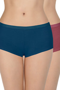 Solid Low Rise Boyshort Panties (Pack of 2) - color option