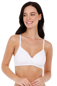 Carefree Casuals Padded Non-Wired T-Shirt Bra - White - color option