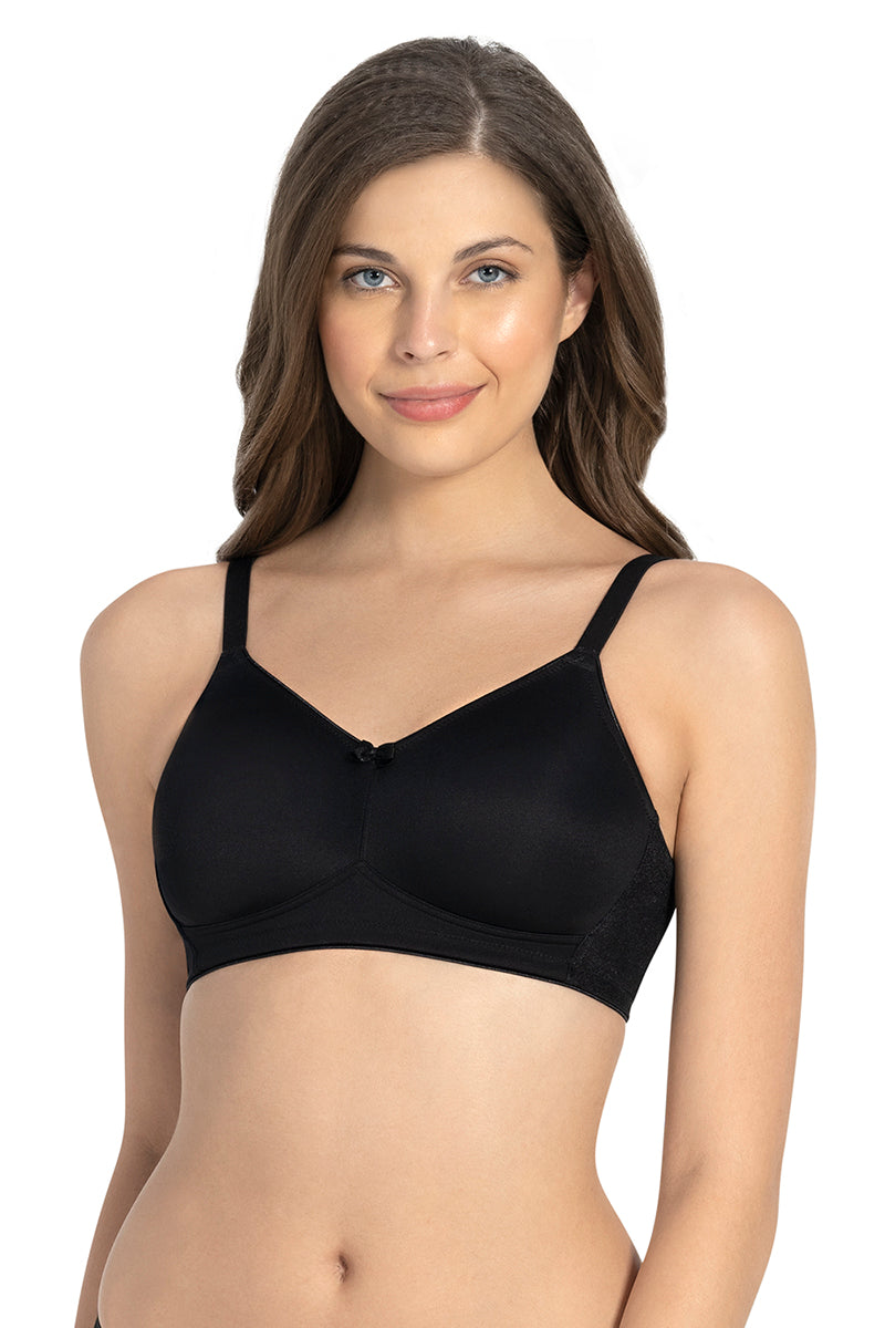 Smooth Minimizer Non-padded & Non-wired Bra - Black