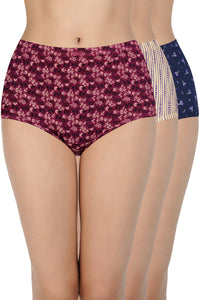 Printed High Rise Full Brief (Pack of 3) thumbnail 1