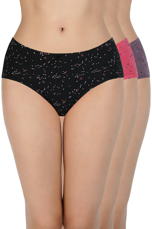 Printed Mid Rise Hipster (Pack of 3)