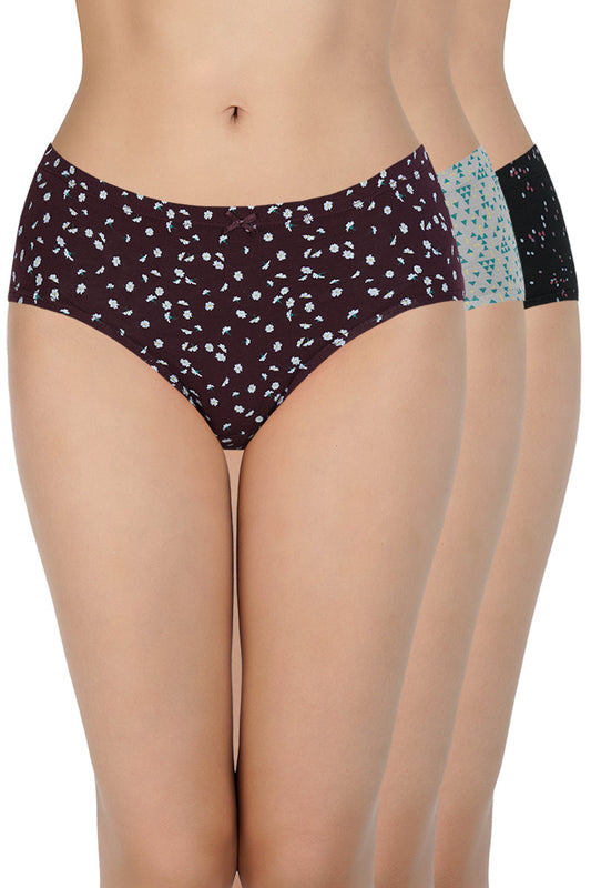 Printed Mid Rise Hipster (Pack of 3)
