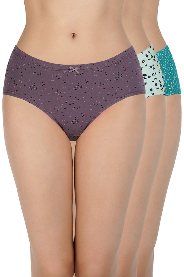 Printed Mid Rise Hipster (Pack of 3)