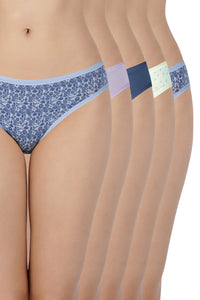 Assorted Low Rise Bikini (Pack of 5) - Indigo Pr thumbnail 1