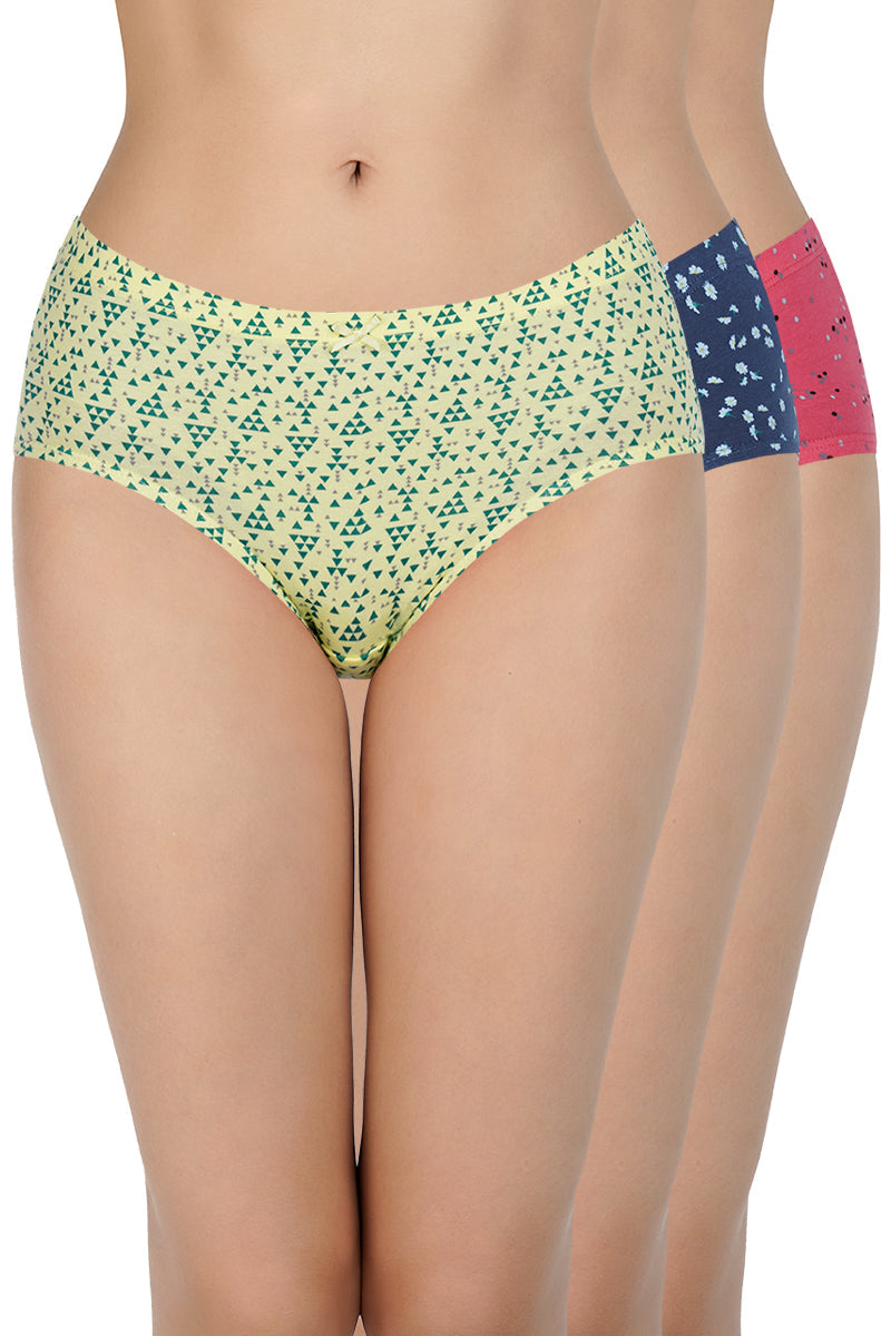 Printed Mid Rise Hipster (Pack of 3) - Image 1 of 10
