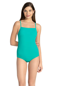 Straight Neck Swim Suit - Tropical Leafs - color option