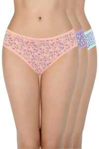 Low Rise Print Bikini Panties (Pack of 3) - color option