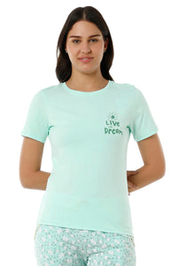 Scoop Neck Sleep Tee - Blue Light - color option