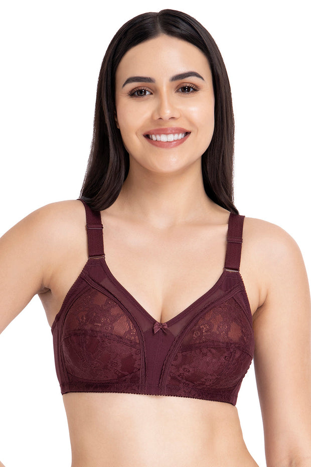 Magic Support Non Padded Non-Wired Full Coverage Bra - Crushed Violet