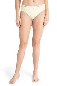 Casual Chic Three-Fourth Coverage Low Rise Bikini Panty - Whitesmoke-Cedar thumbnail 1