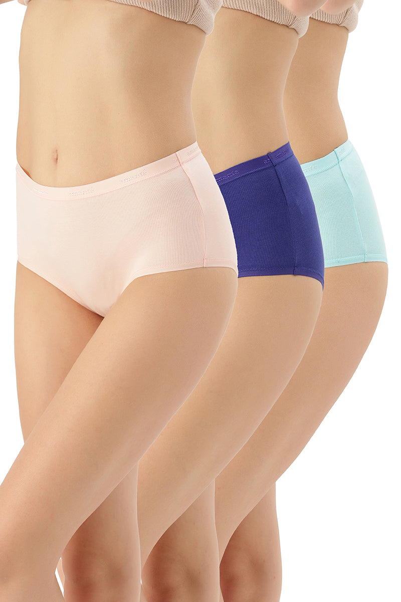 Solid Full Brief Panty (Pack of 3)