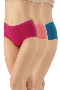 Solid Full Brief Panty (Pack of 3) - color option