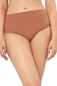 Vanish Solid High Rise Brief Seamless Panty - Caramel Nude - color option