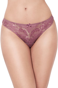 Eternal Bliss Lace Low Rise Thong Panty - Messa Rose - color option