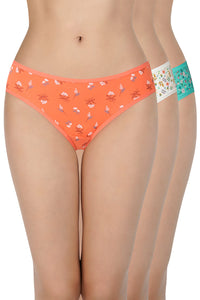 Printed Low Rise Bikini (Pack of 3) - C514 - color option