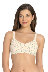 Magic Shaper Non Padded Non Wired Support Bra - Pearled Ivory Print thumbnail 2