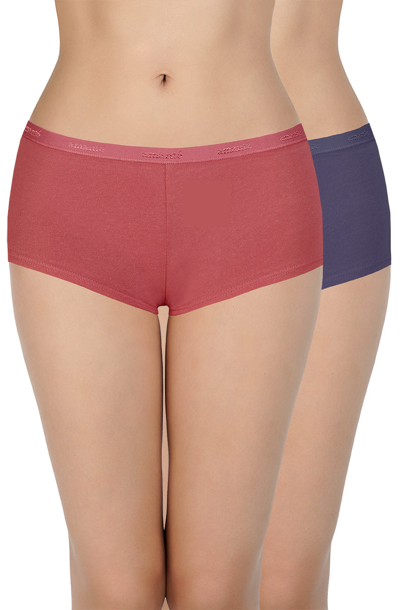 Solid Low Rise Boyshort Panties (Pack of 2) - Image 1 of 5