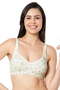 Cool Contour Non Padded Non-Wired Super Support Bra - Floral Posy Print - color option