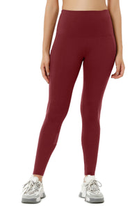 Flaunt Panelled High Rise Active Leggings - Chocolate Truffle thumbnail 1