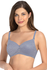 Floral Romance Padded Non-wired Lace Bra - Tempest Lace - color option