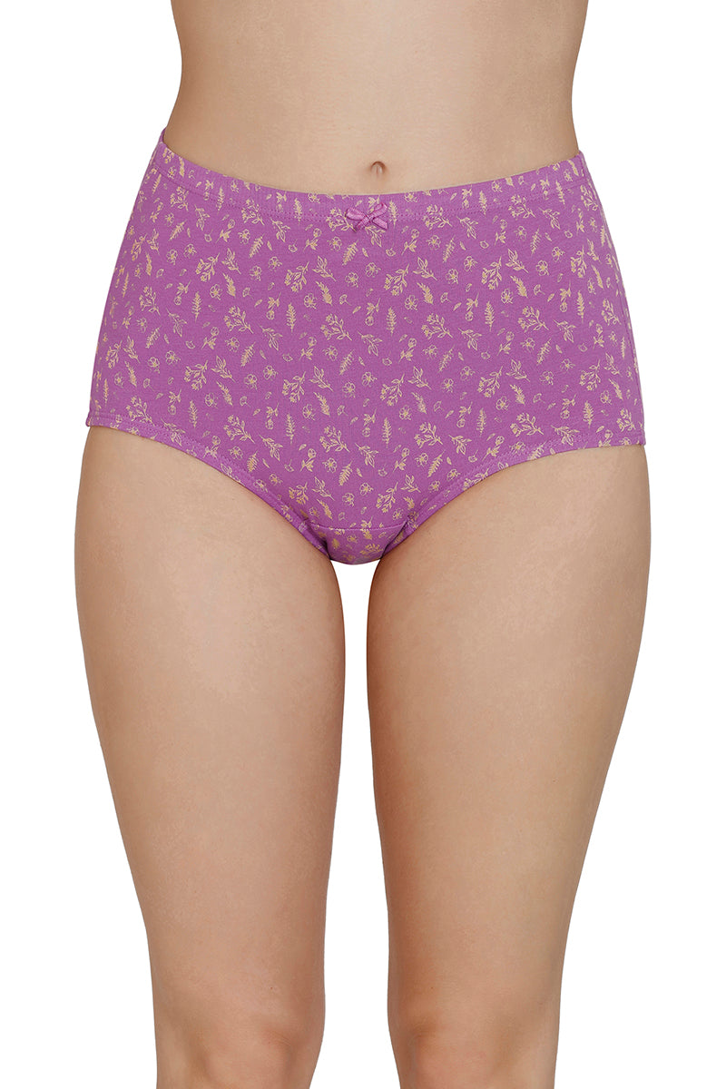 Inner Elastic Print High Rise Full Brief Panties (Pack of 3)
