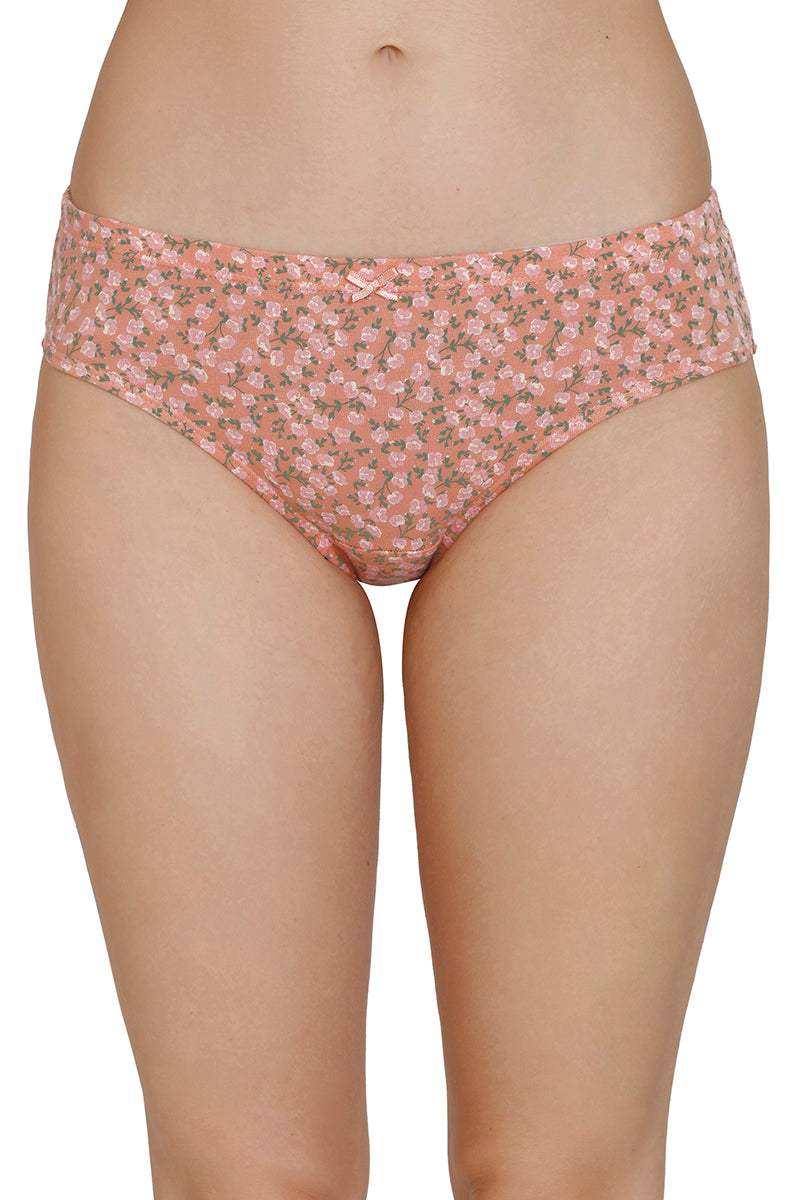 Inner Elastic Print Mid Rise Bikini Panties (Pack of 3)