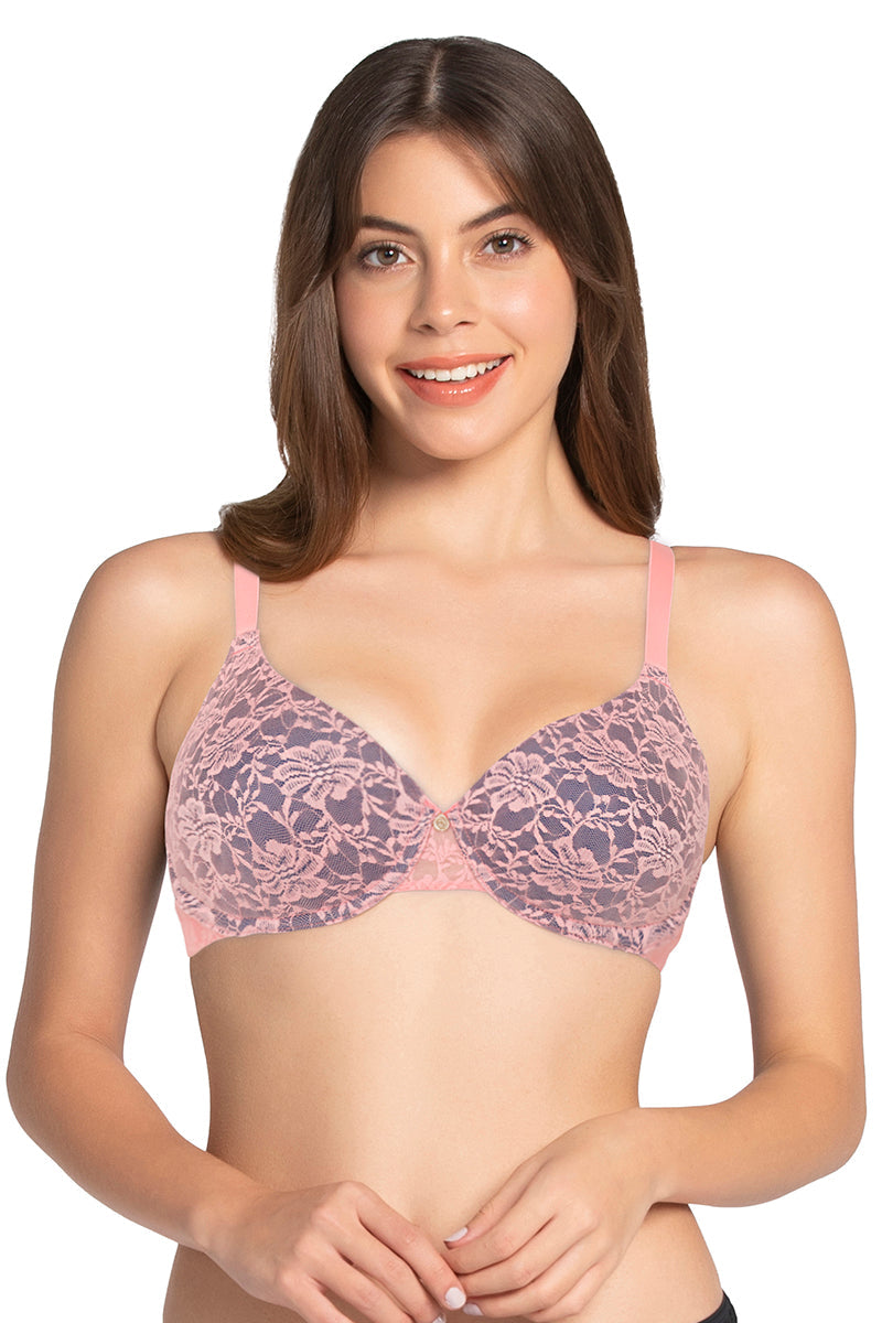 Simply Soft Padded Non-Wired Cotton Bra - Sandalwood
