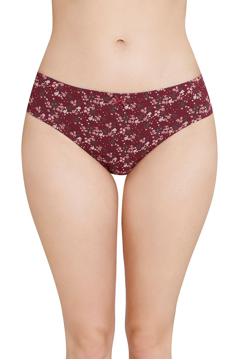 Inner Elastic Printed Mid Rise Bikini Panty (Pack of 3)