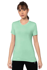 Energize Short Sleeve V-Neck Active T-Shirt - Silt Green thumbnail 1