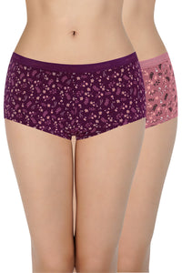 Low Rise Print Boyshort Panties (Pack of 2) - color option