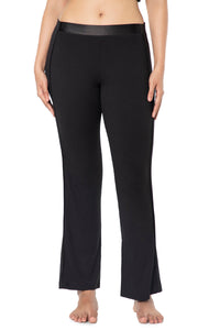 Satin Edge Pyjama Bottom - Black thumbnail 1