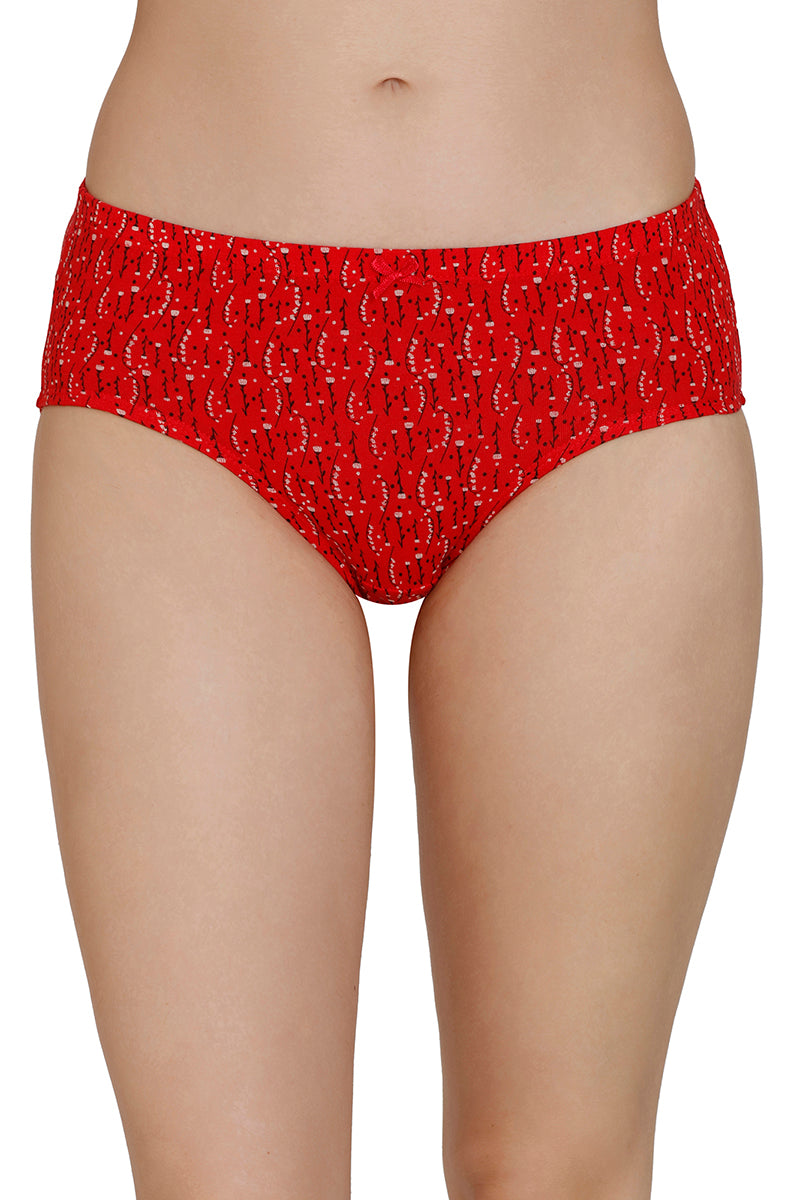 Inner Elastic Print Mid Rise Hipster Panties (Pack of 3) - Image 4 of 7