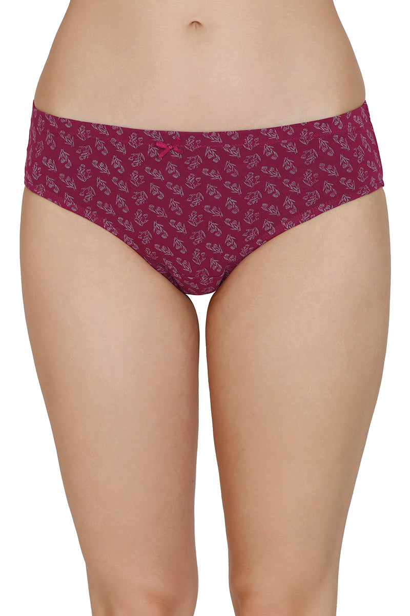 Inner Elastic Print Mid Rise Bikini Panties (Pack of 3) - Image 3 of 7