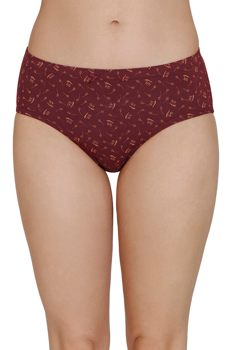 Inner Elastic Print Mid Rise Hipster Panties (Pack of 3) - Image 3 of 7
