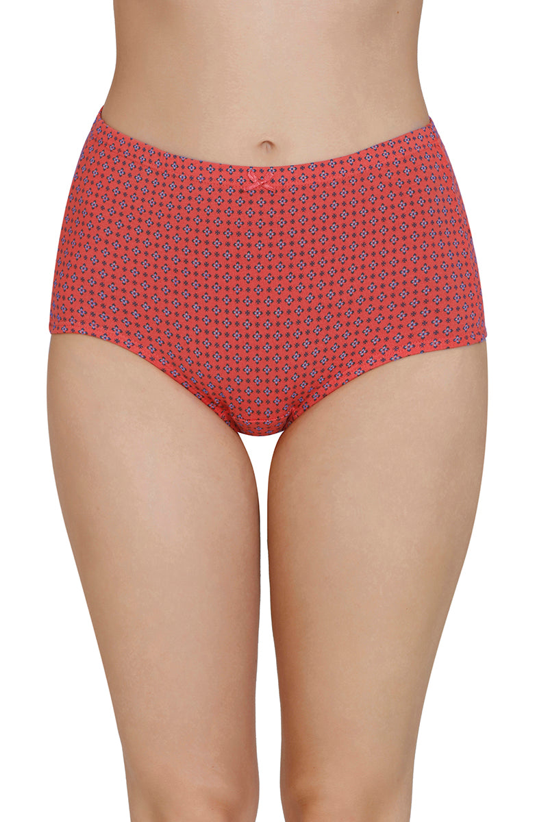 Inner Elastic Print High Rise Full Brief Panties (Pack of 3)