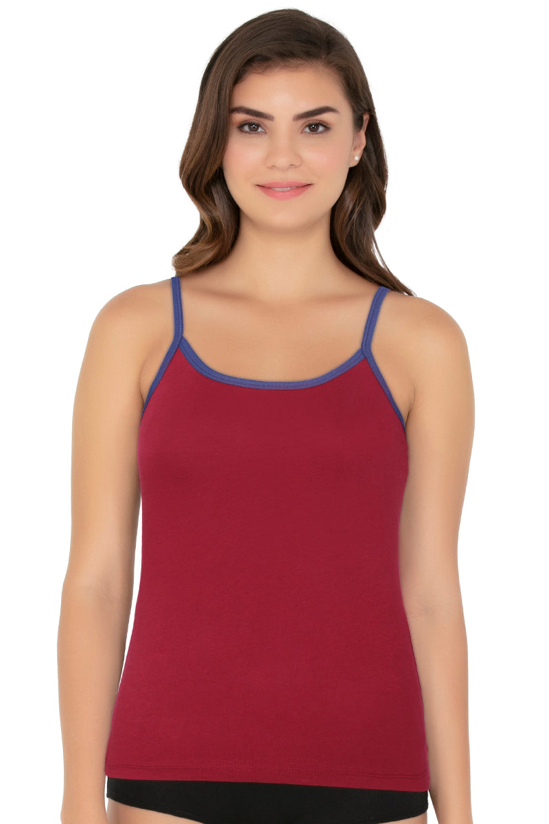 Cotton Camisole - Maroon - Image 1 of 4