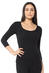LuxeHeat Thermal Top - Black thumbnail 1