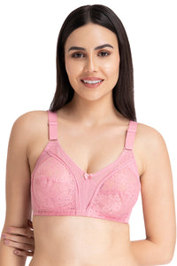 Magic Support Non Padded Non-Wired Full Coverage Bra - Wild Rose - color option