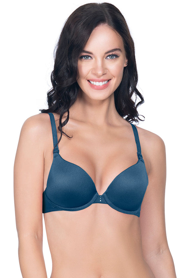 Perfect Lift Padded Wired Push-Up Bra - Bottle Green