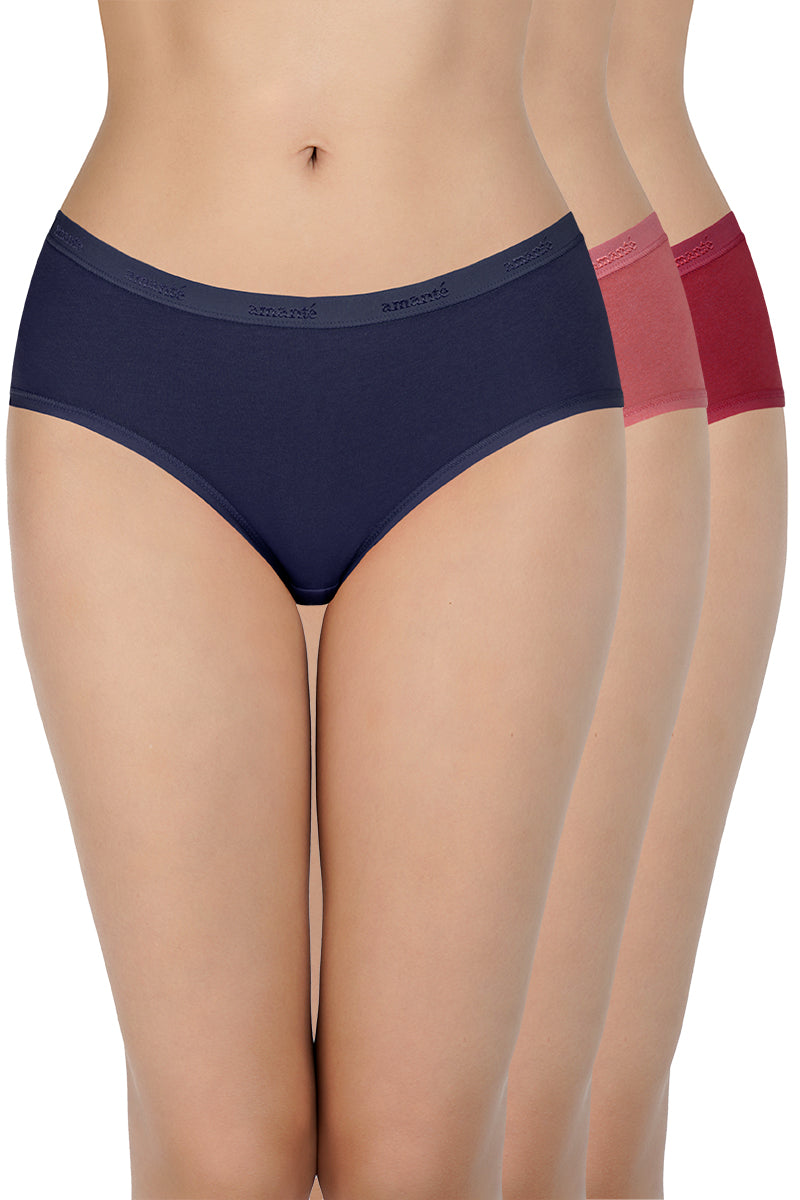 Solid Low Rise Hipster Panties (Pack of 3) - Image 1 of 7