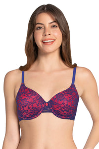Lace Dream Padded Wired Lace Bra - Royal Blue_N.P - color option