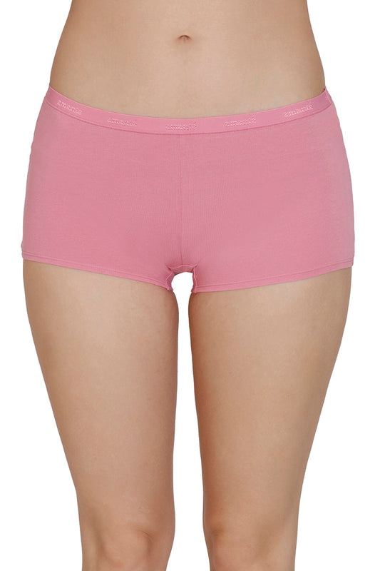 Solid Mid Rise Boyleg Panty - Cashmere Rose