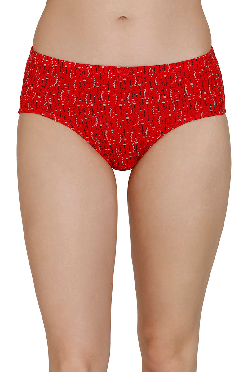 Inner Elastic Print Mid Rise Hipster Panties (Pack of 3) - Image 4 of 7